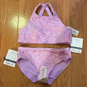 Athleta Purple Reversible Bikini Set